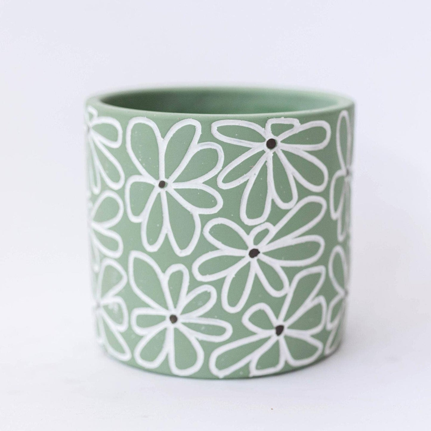 Cache-pot fleuri