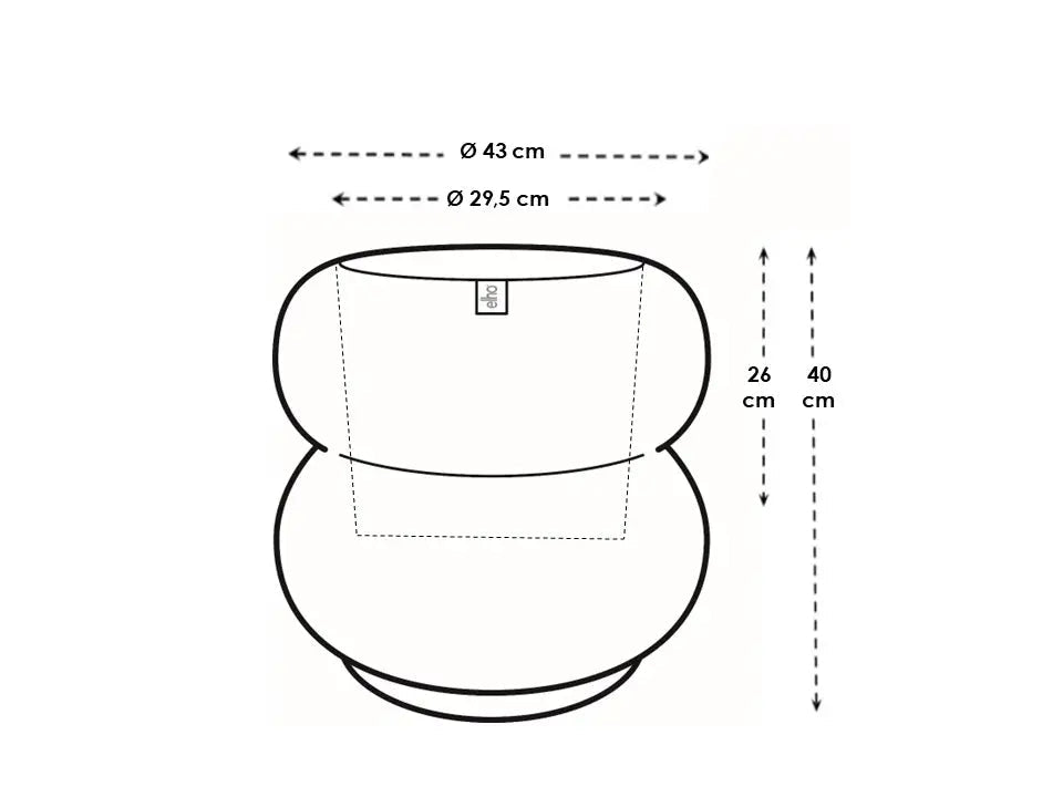 Cache - pot Amber - Roll bas - Alma Plantes