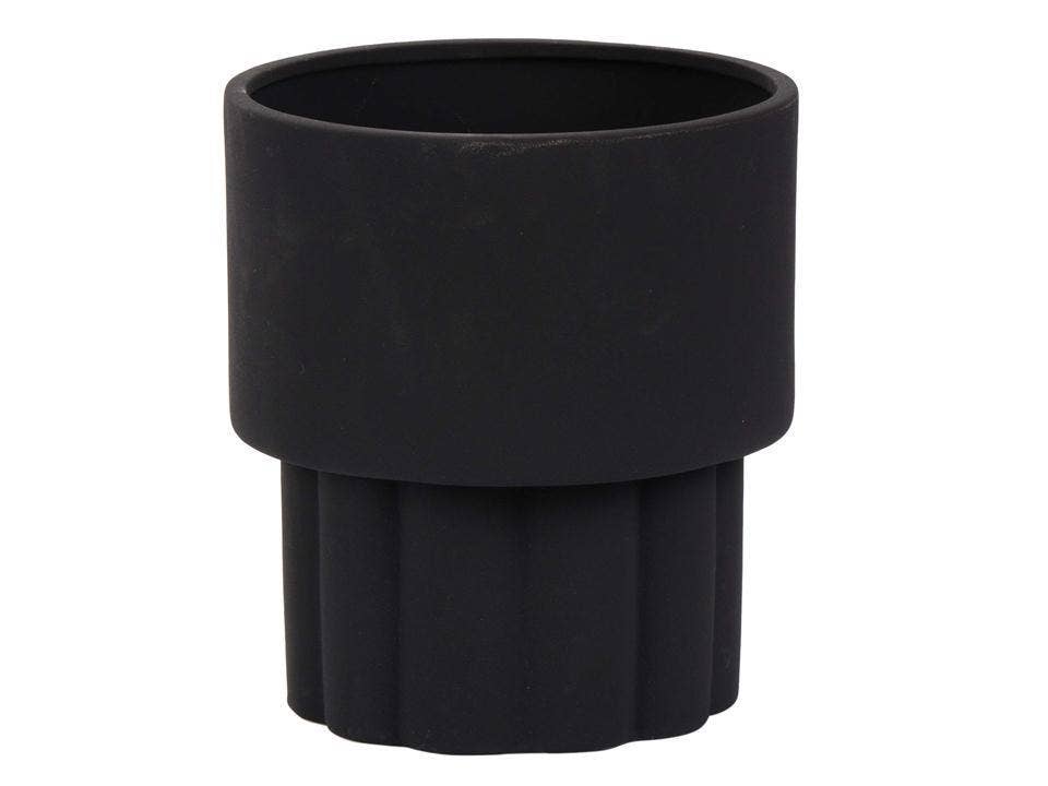 Cache - pot en céramique noir mat - Alma Plantes