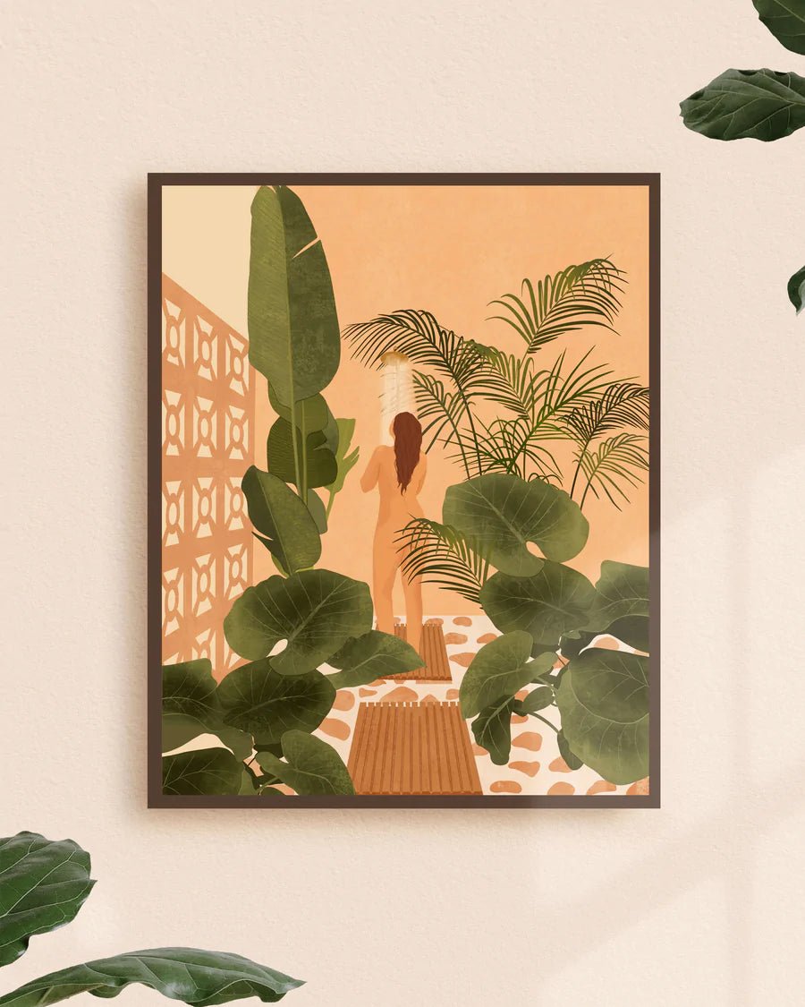 Affiche ''Douche dans les tropiques'' - Alma Plantes