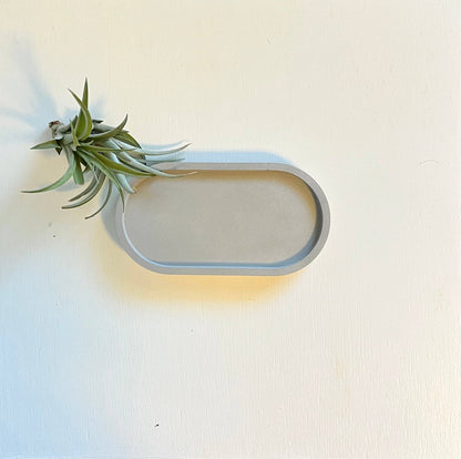 Plateau oval en béton
