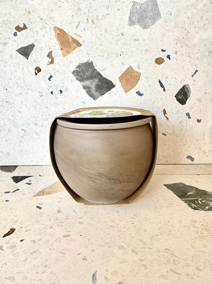 Cache-pot Luna à réserve d’eau – Basalt