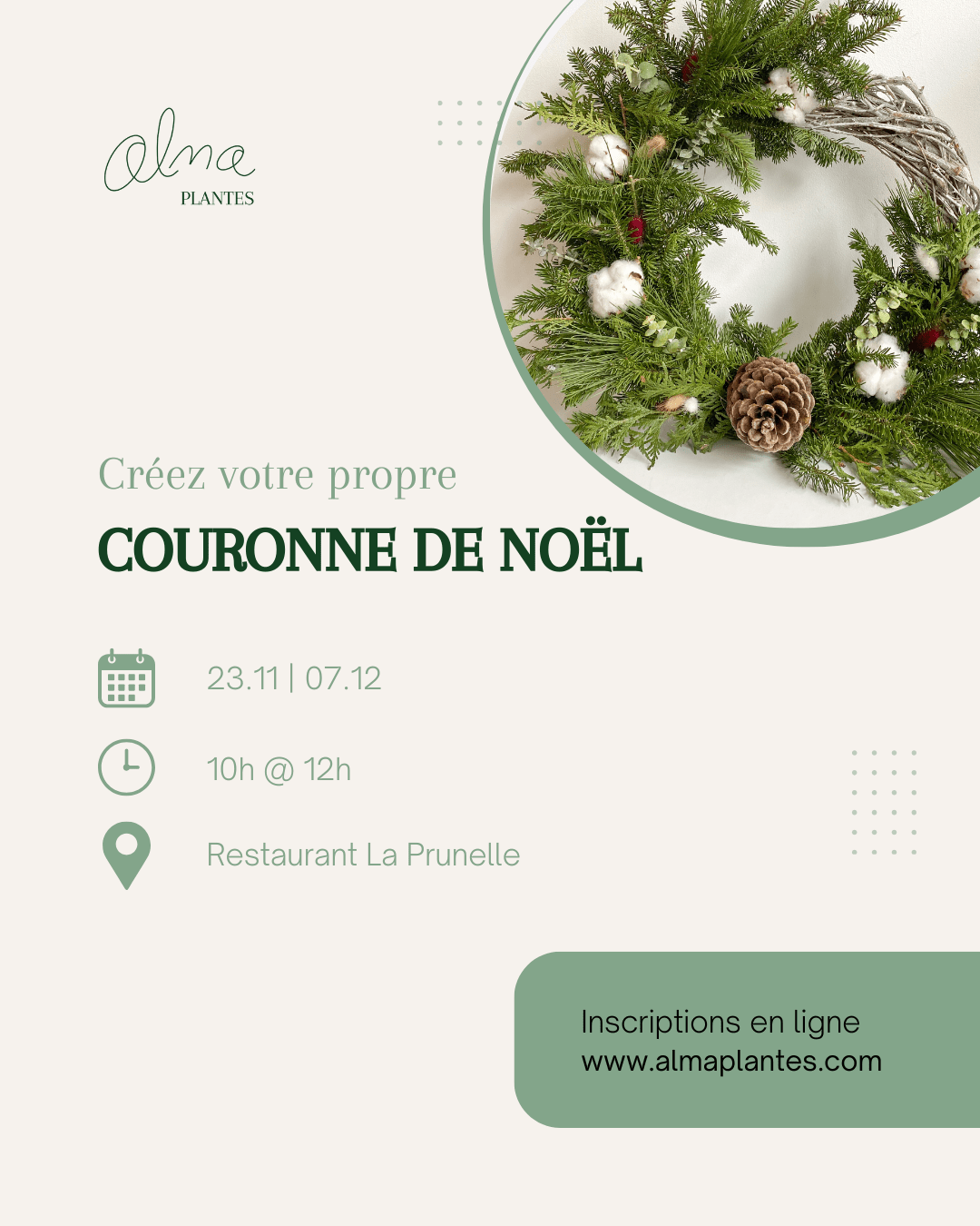 Atelier - Confection de couronnes - Alma Plantes