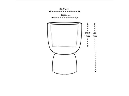 Cache - pot Amber - coupe rond - Alma Plantes