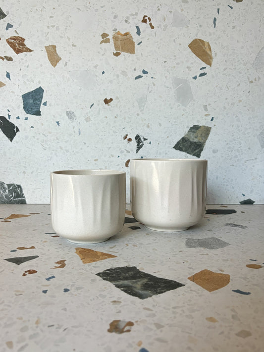 Cache - pot Bagua - Crème - Alma Plantes