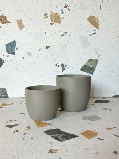 Cache - pot Basel - Gris - Alma Plantes