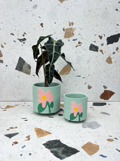 Cache-pot Fleur rose - Alma Plantes