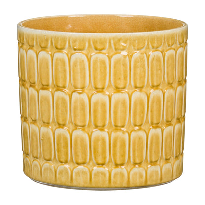 Cache - pot texturé jaune - Alma Plantes