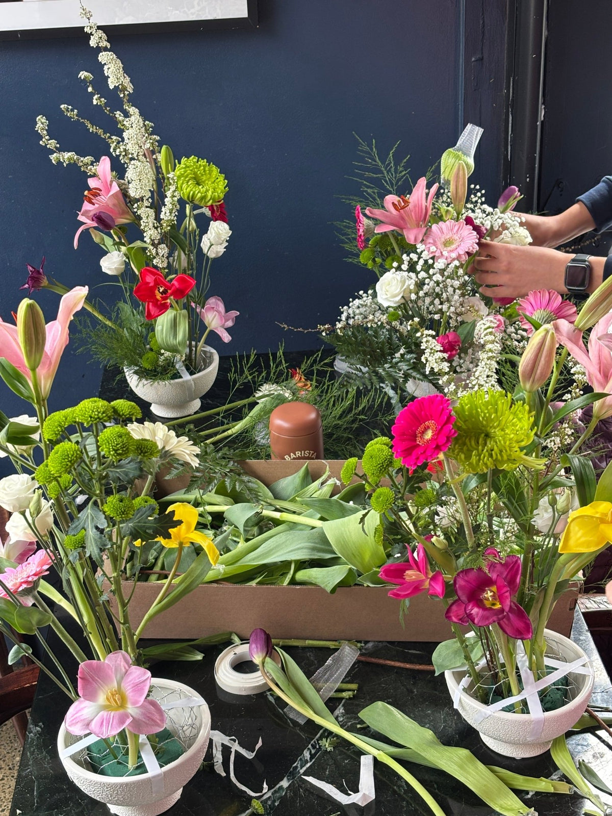 Centre de table floral - Atelier créatif - Alma Plantes