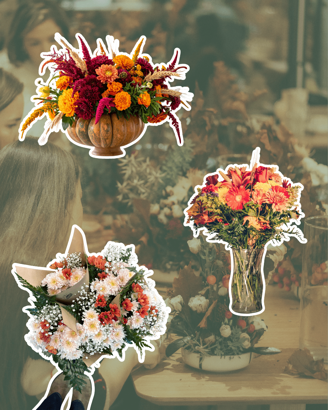 Centre de table floral - Atelier créatif - Alma Plantes