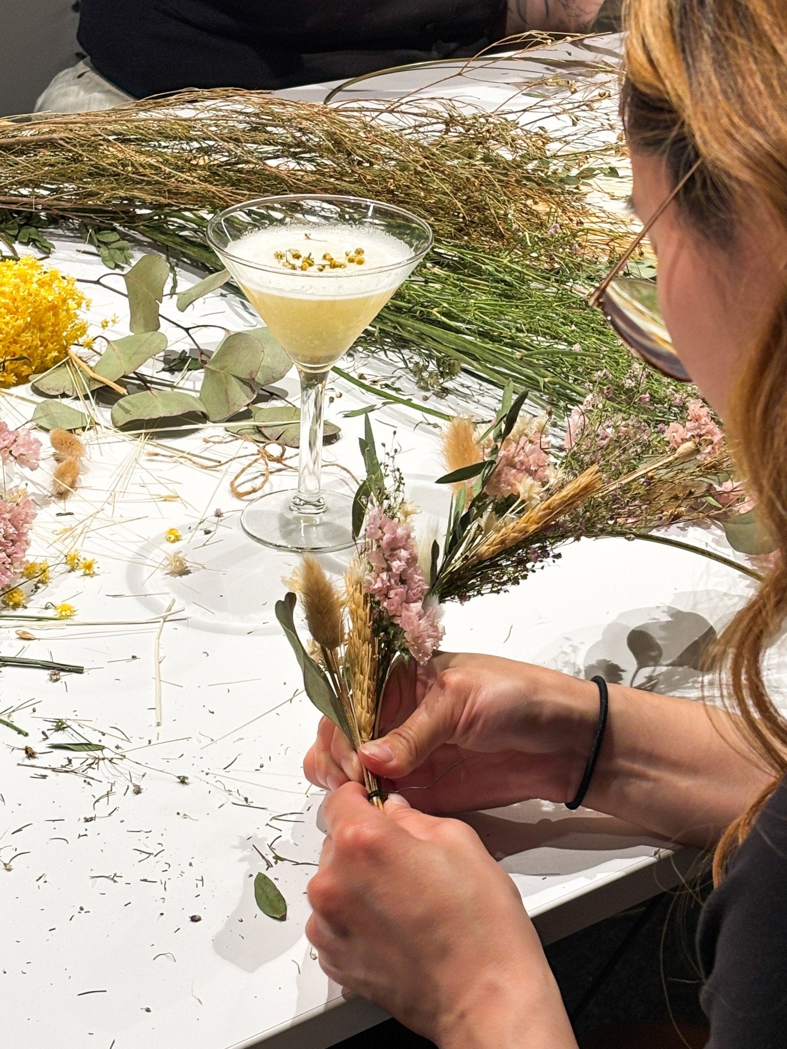 Couronne de fleurs séchées - Atelier créatif - Alma Plantes