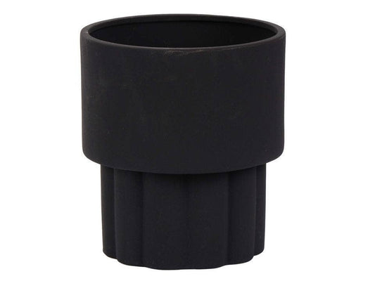 Cache-pot en céramique noir mat