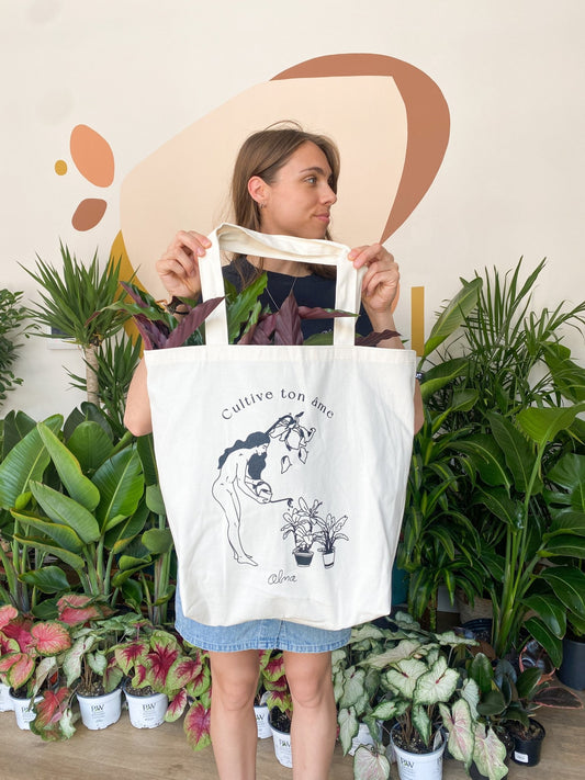 Grand sac "Cultive ton âme" réutilisable - Alma Plantes
