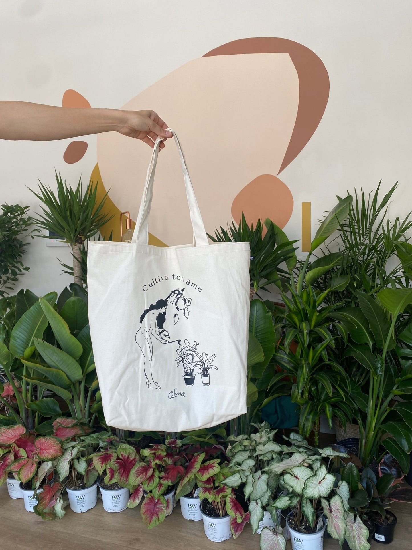 Grand sac "Cultive ton âme" réutilisable - Alma Plantes