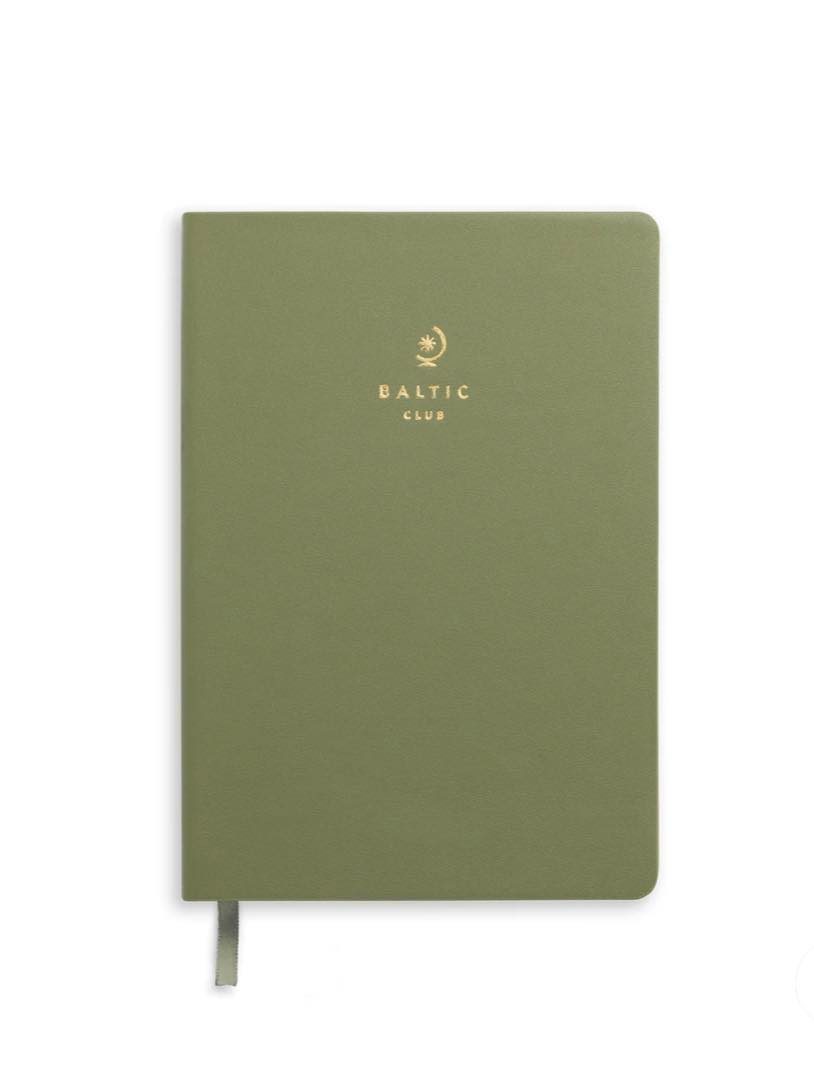 Journal en cuir végane - olive