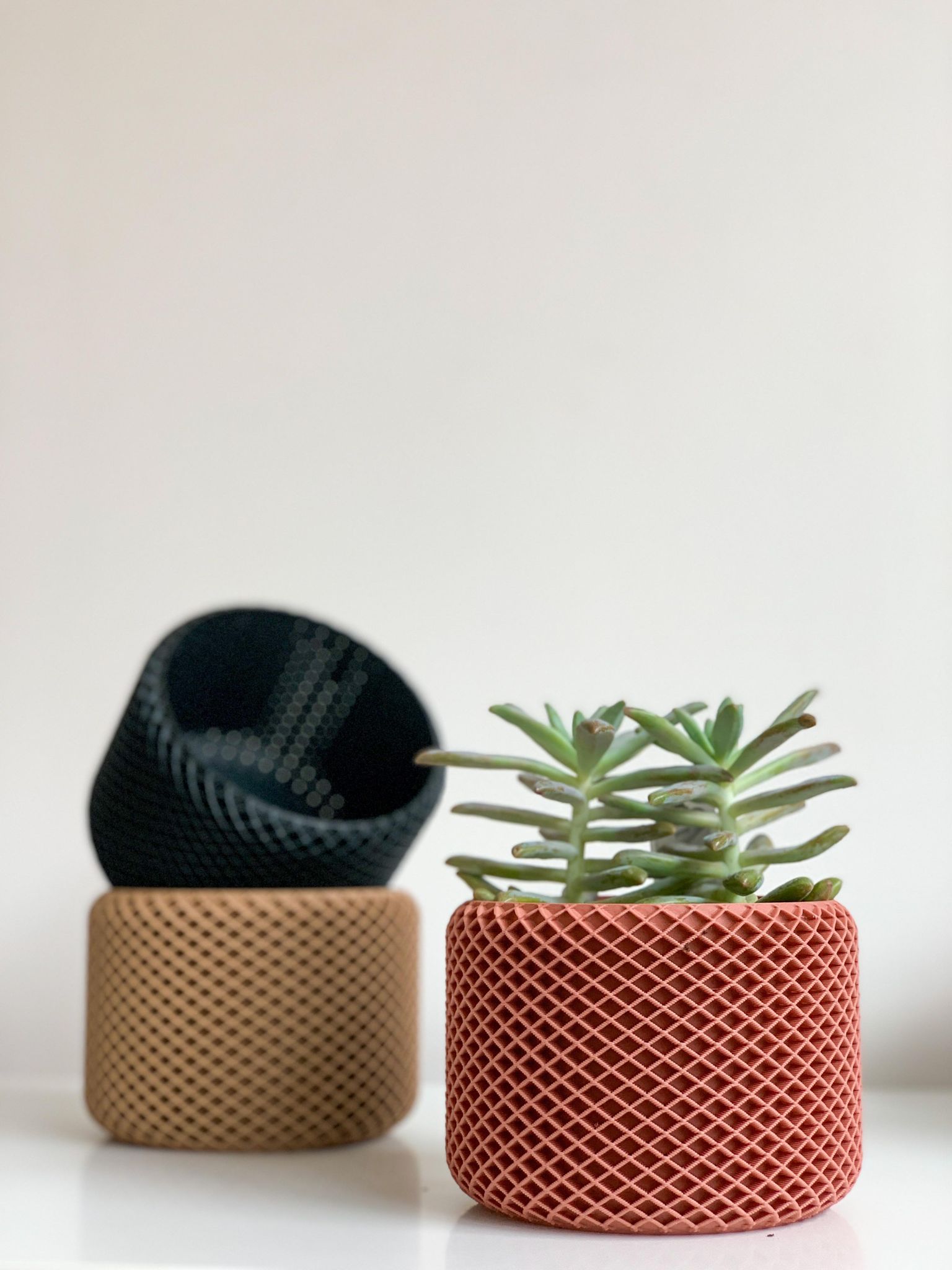 Cache pot La Ruche - Petit (4 po.) / Terre cuite