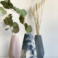 Vase en béton - Marbré noir et blanc