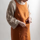 Tablier en lin - orange brûlé