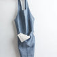 Tablier en lin - bleu marin