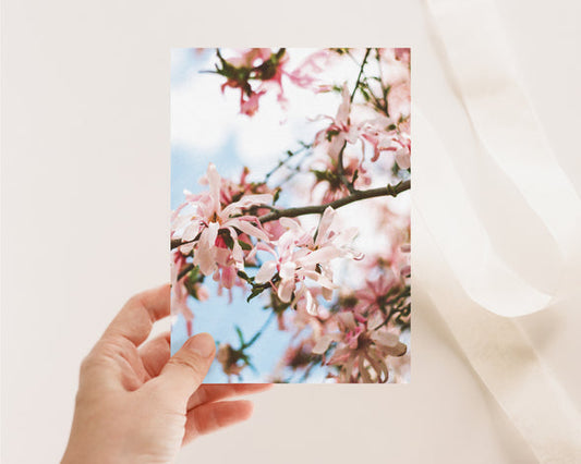 Carte de souhaits printanière - Magnolia