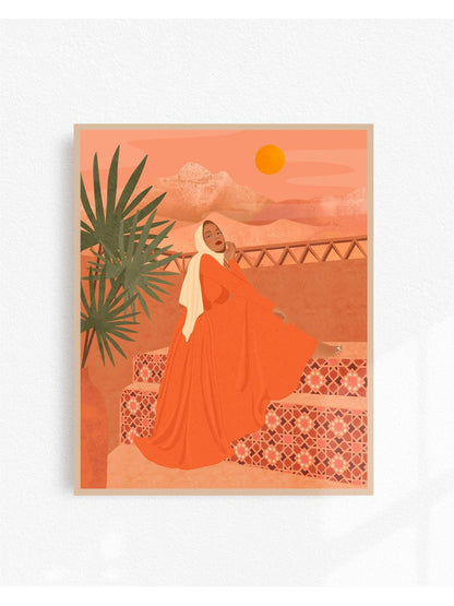 Affiche ''Femme du désert'' - Alma Plantes