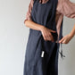 Tablier Jardinier En Lin - Gris Foncé