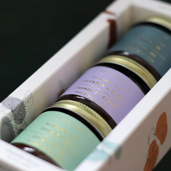 Ensemble de 3 mini bougies Aroma
