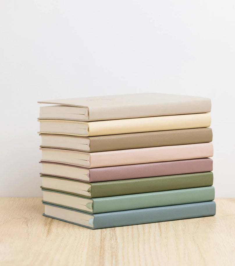 Journal de poche en cuir végane - olive