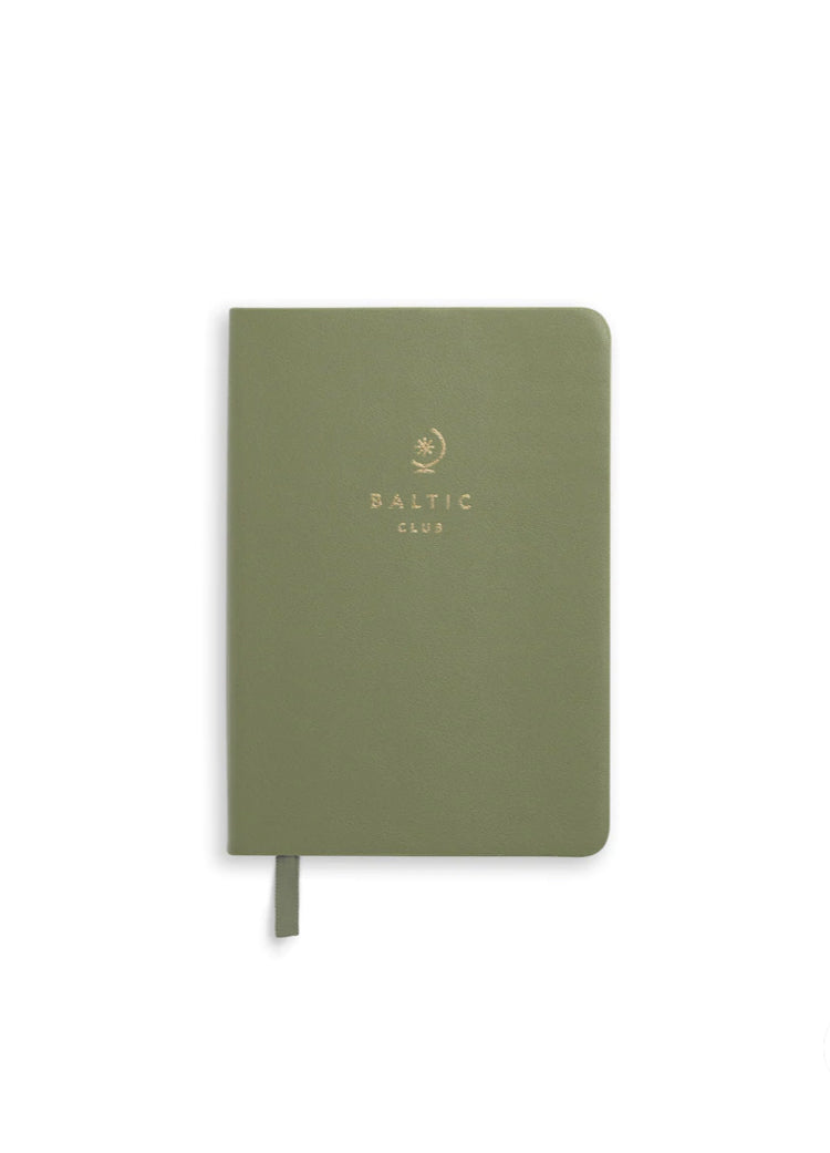 Journal de poche en cuir végane - olive
