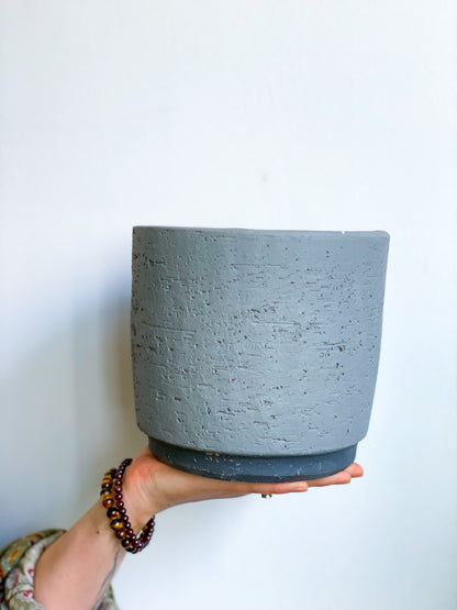 Cache-Pot Néria - Bleu Gris Bleu / 7 Po. (18 Cm)