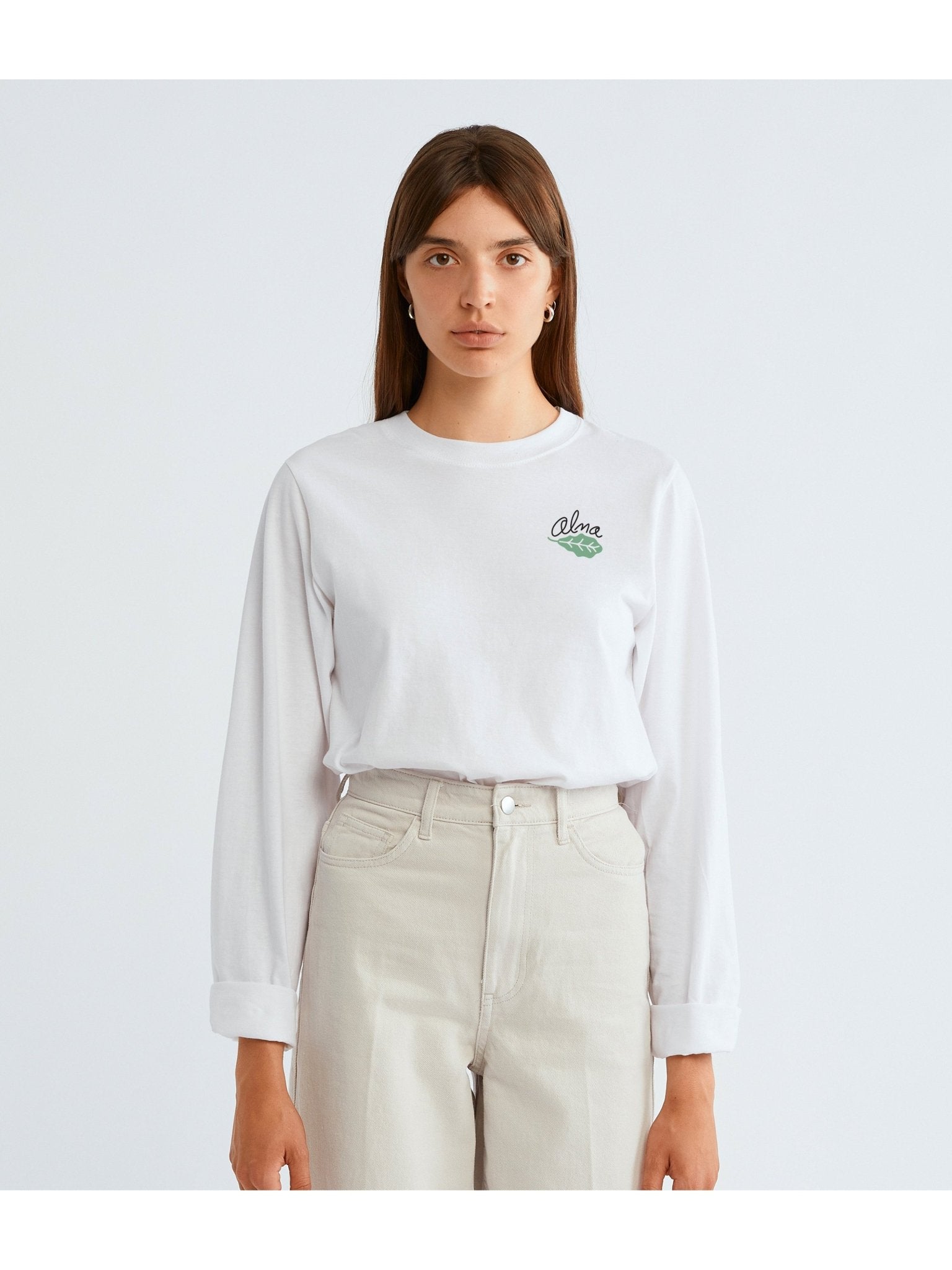 Long sleeve blanc (unisex) - Alma Plantes