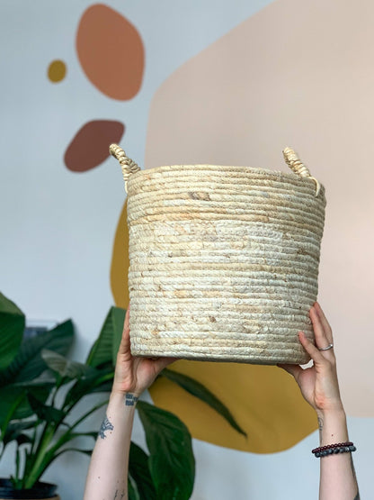 Panier en osier - Crème - Alma Plantes