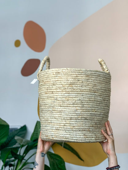 Panier en osier - Crème - Alma Plantes