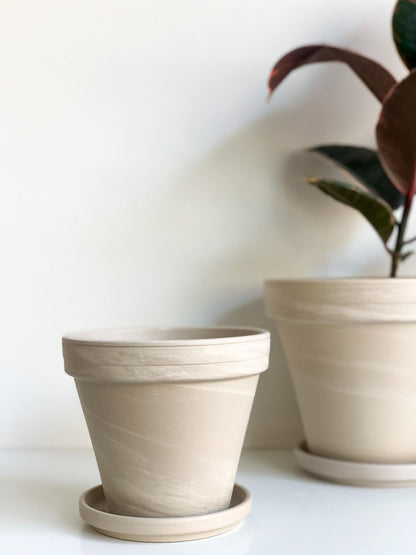 Pot en terre cuite - granite - Alma Plantes