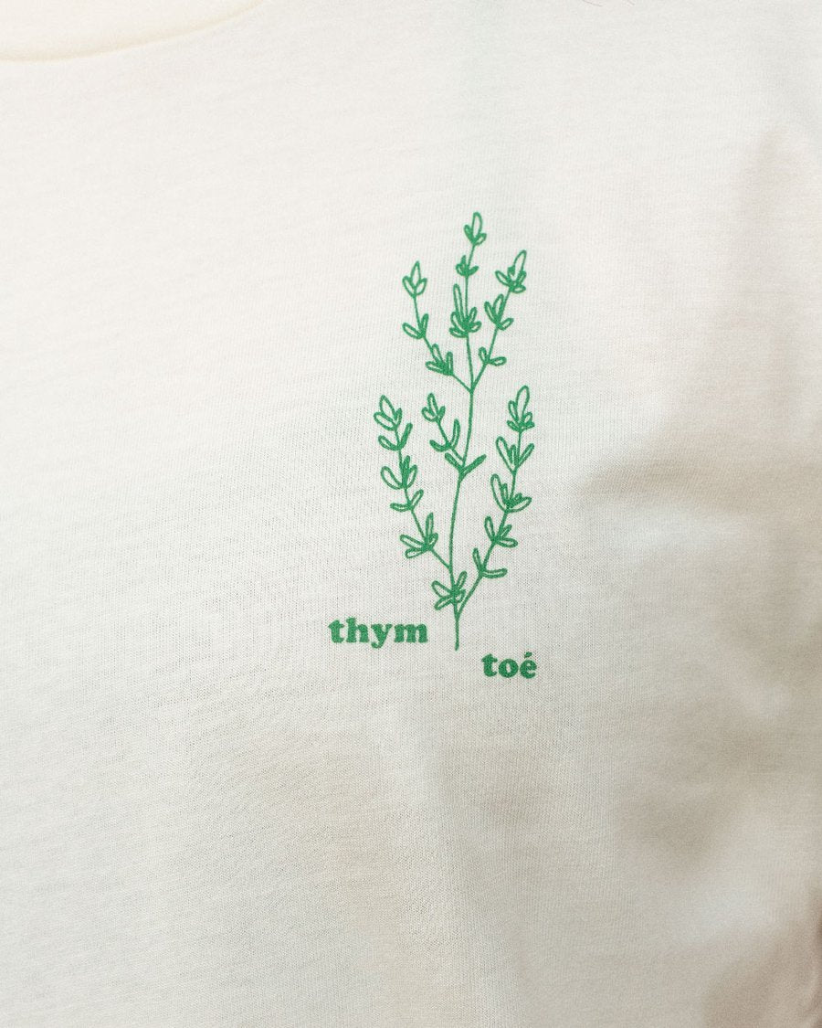 T-shirt Thym Toé - blanc crème - Alma Plantes